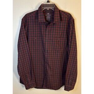 MACK WELDON CoolMax Button Up Flannel Men XXL Red Black Plaid Shirt Merino Wool